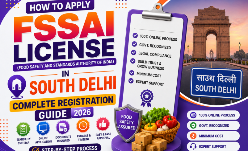How to Apply FSSAI License in South Delhi – Complete Registration Guide 2026
