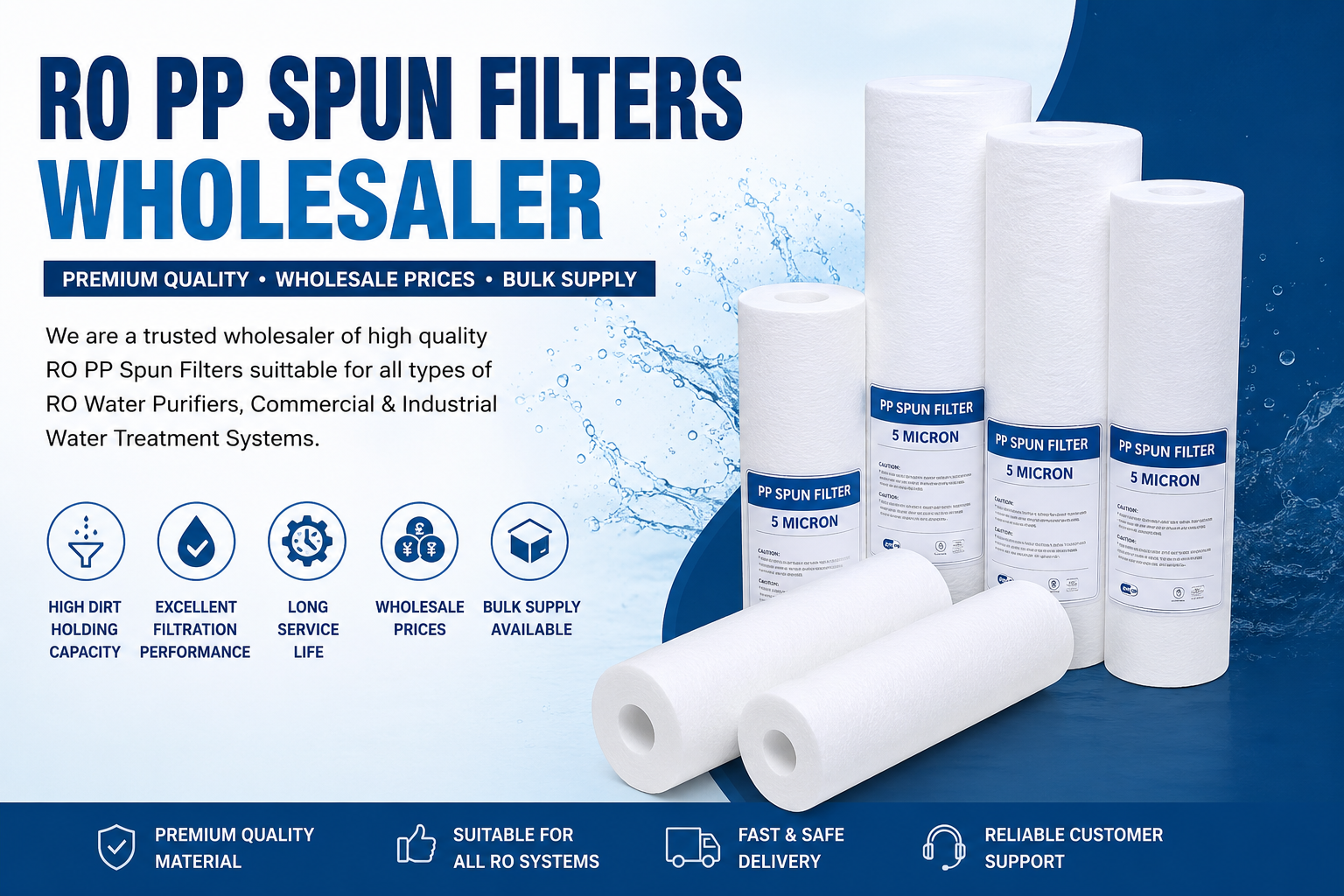 RO PP Spun Filters Wholesaler in India – Premium Quality Filters at Wholesale Prices