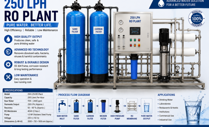 250 LPH RO Plant: A Smart Water Purification Choice for Growing Businesses