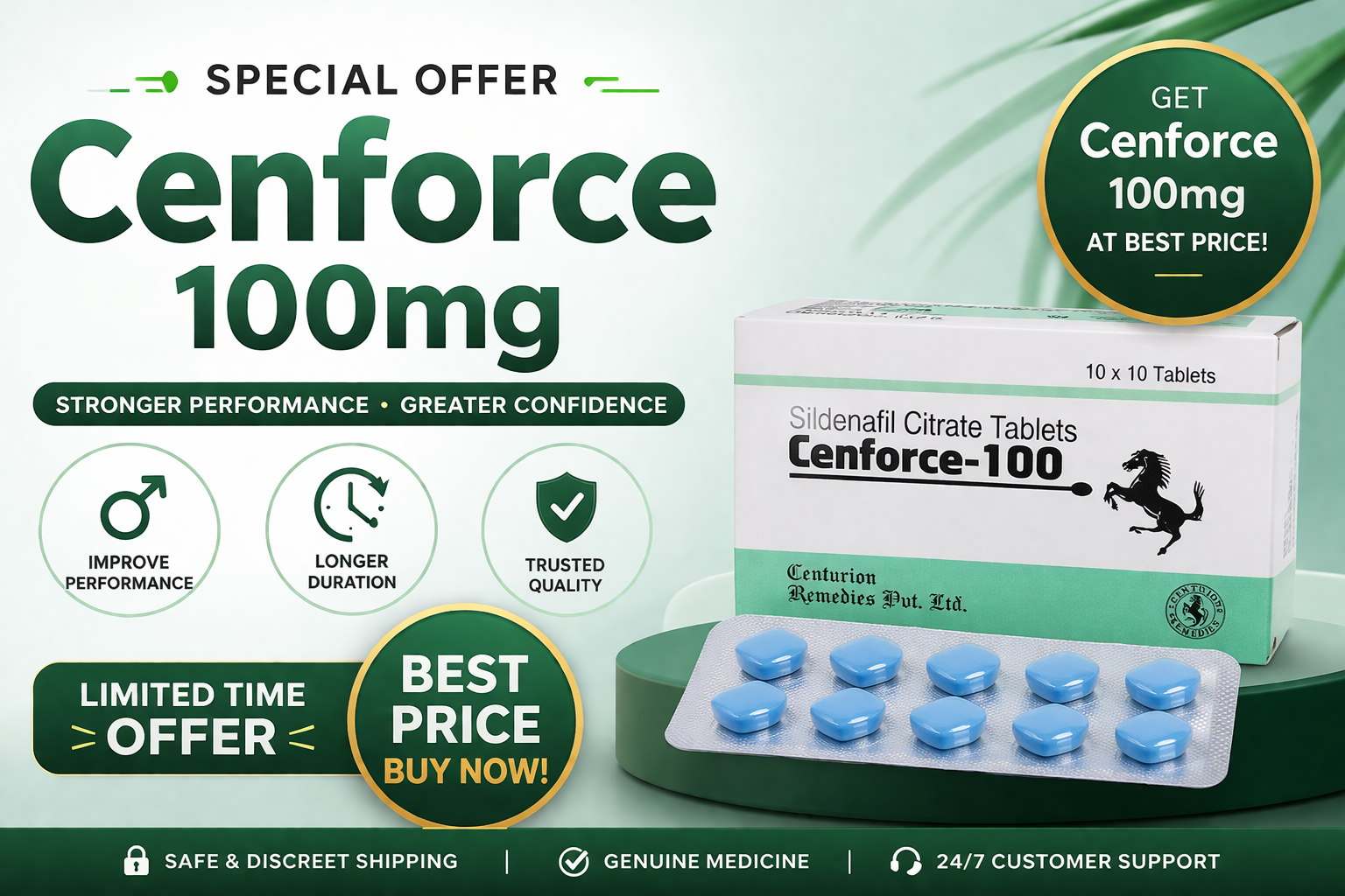 Beat the Fear of ED with Cenforce Tablets