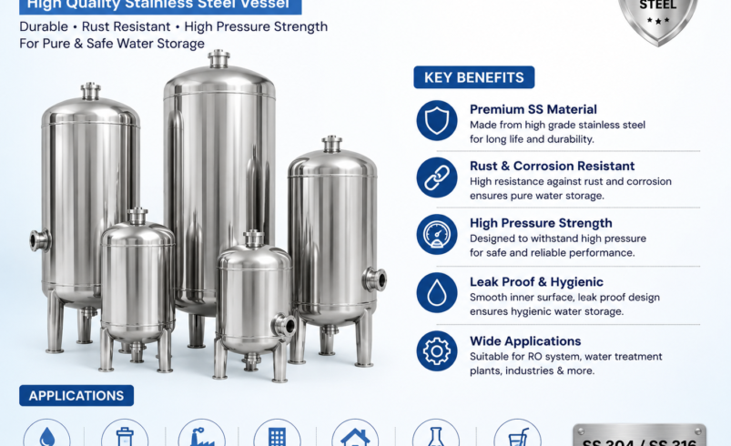 SS Vessel in Water Treatment: A Practical Component for Industrial RO and Filtration Systems