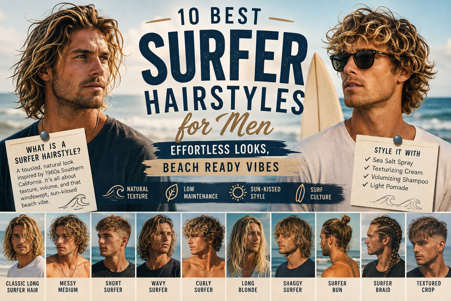 Best Surfer Hairstyles for Men: 10 Trendy and Effortless Looks