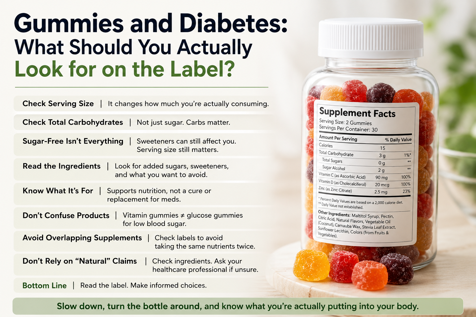 Gummies and Diabetes: What Should You Actually Look for on the Label?
