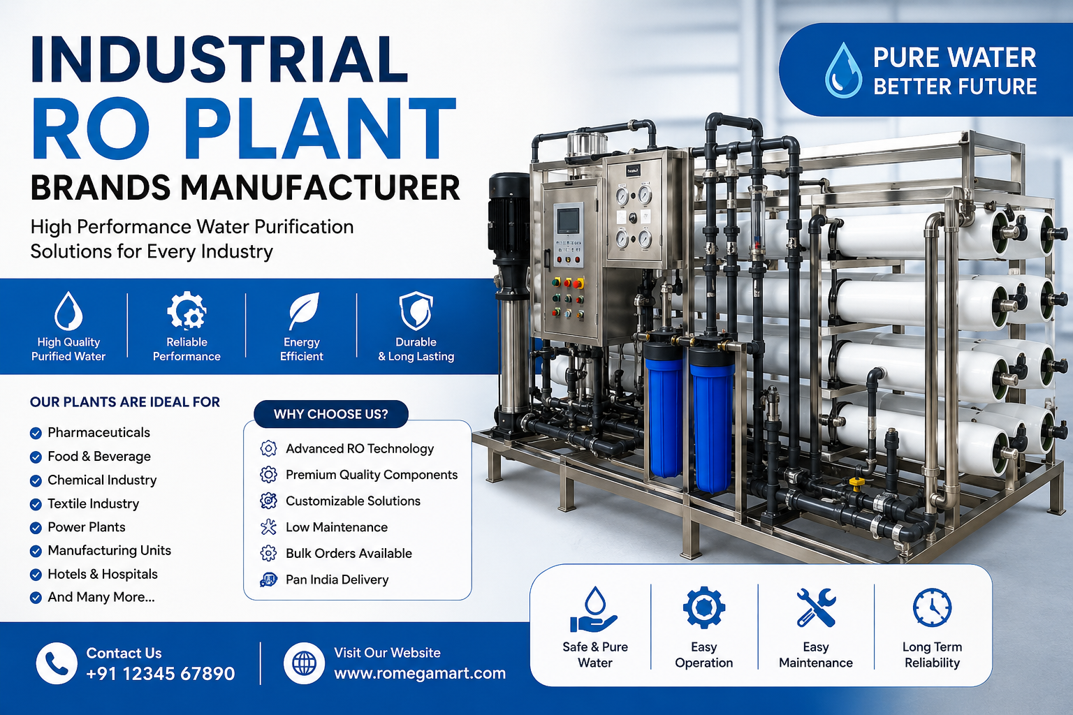 Industrial RO Plant Brands Manufacturer – Reliable Water Treatment Solutions for Modern Industries