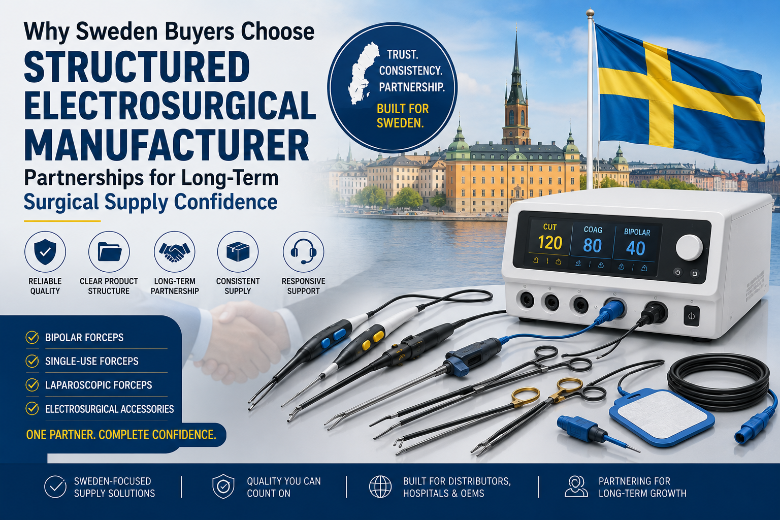Why Sweden Buyers Choose Structured Electrosurgical Manufacturer Partnerships for Long-Term Surgical Supply Confidence