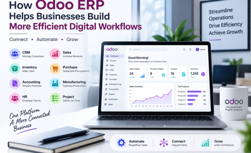 How Odoo ERP Helps Businesses Build More Efficient Digital Workflows