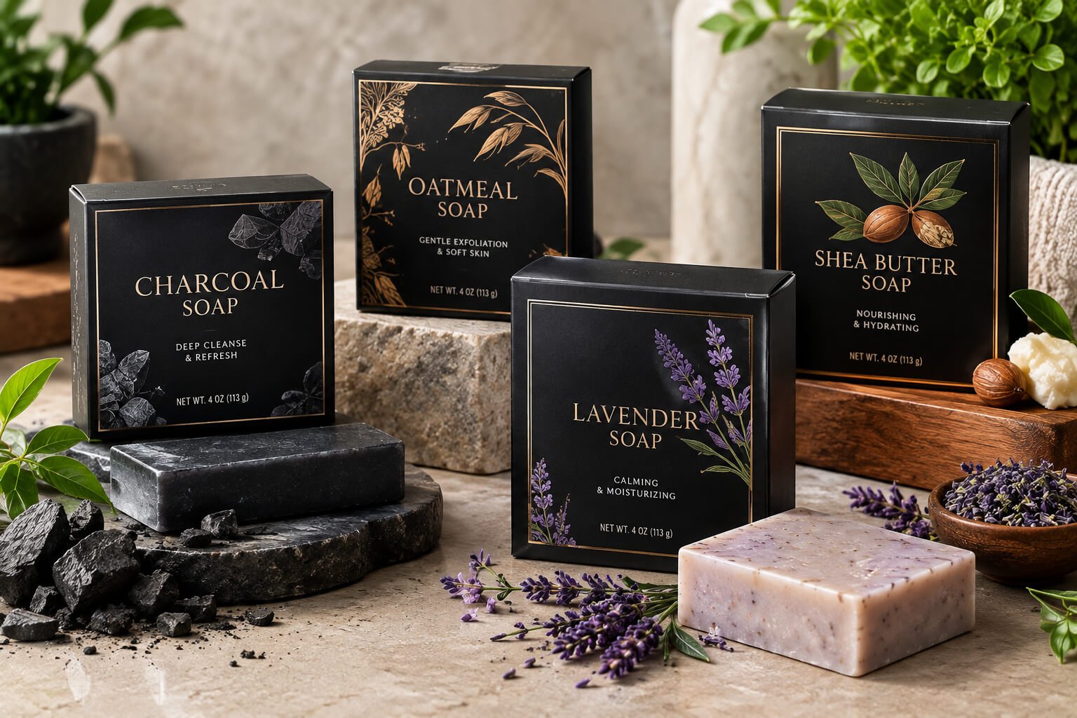 Black Soap Boxes: A Bold Approach to Everyday Packaging