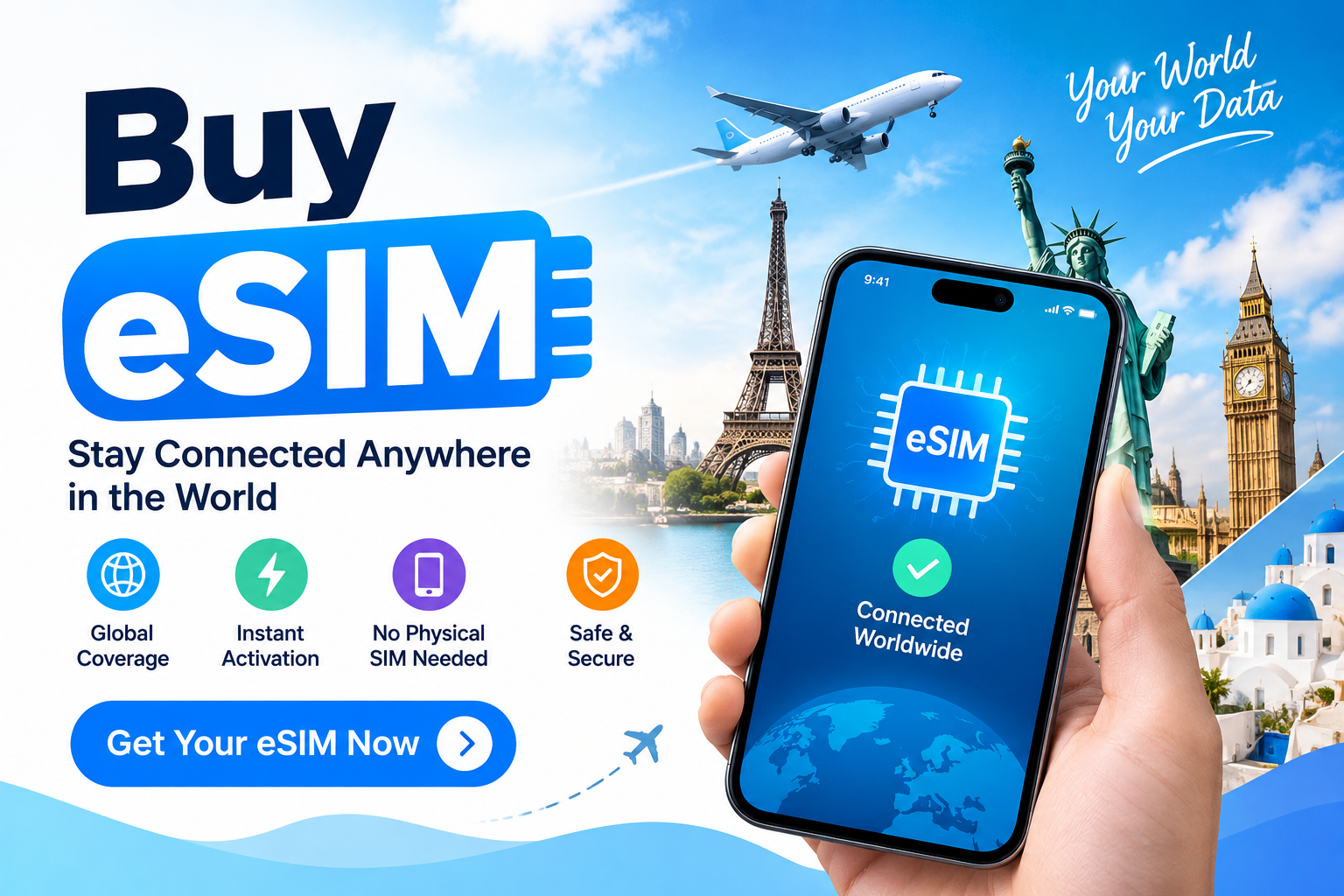 مقارنة مزايا Buy Esim مع شرائح الاتصال التقليدية
