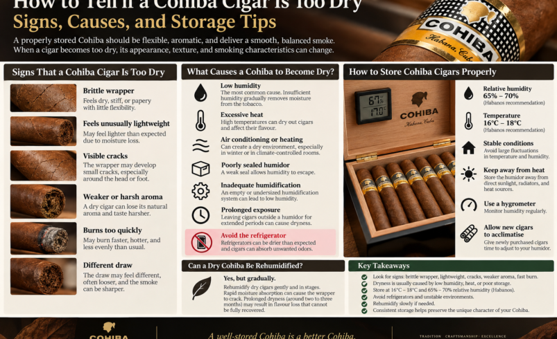 How to Tell if a Cohiba Cigar Is Too Dry: Signs, Causes, and Storage Tips