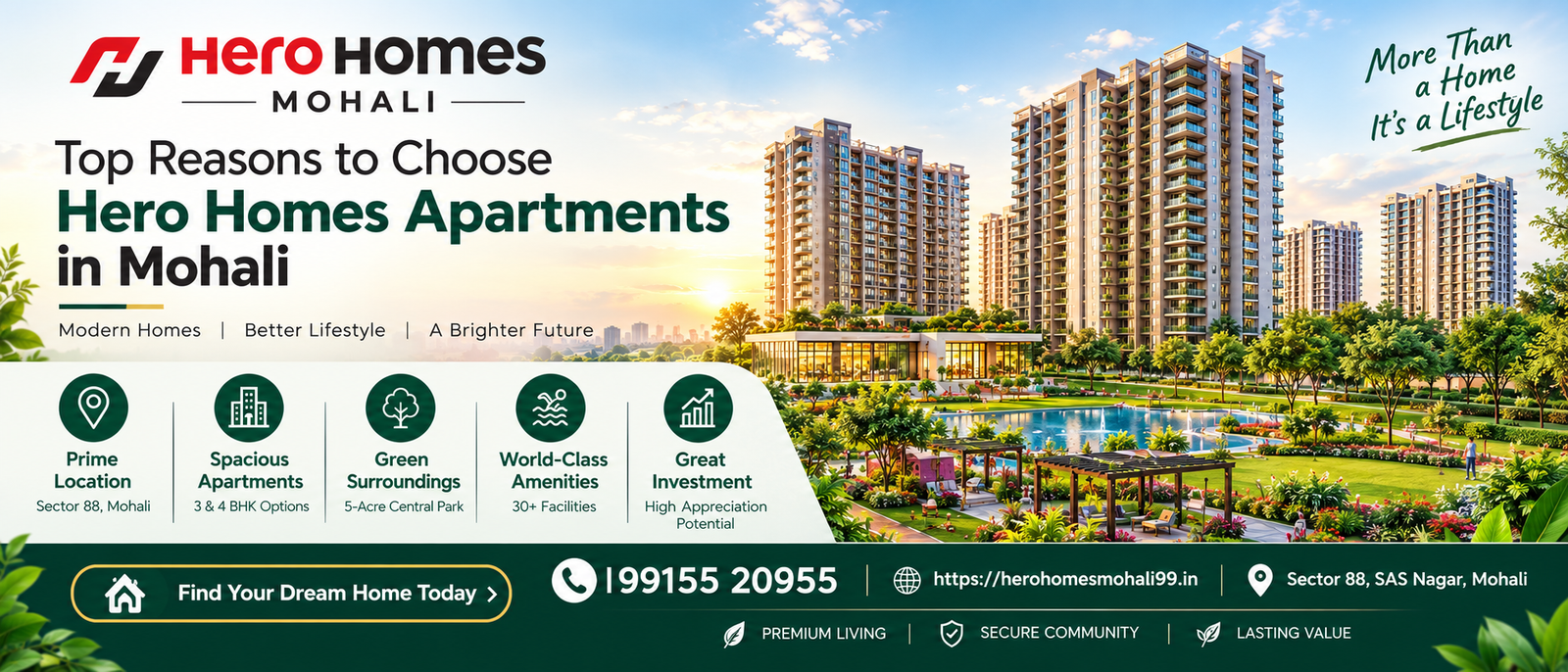 Top Reasons to Choose Hero Homes Apartments in Mohali